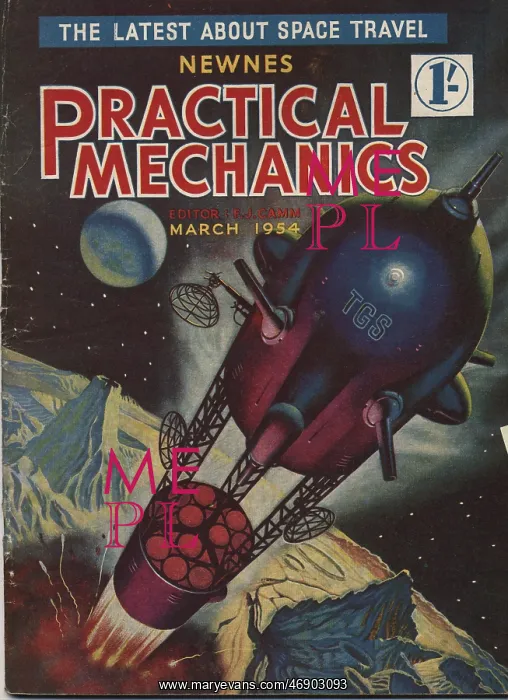 : Front cover of Practical Mechanics magazine, March 1954 : Front cover of Practical Mechanics magazine, March 1954