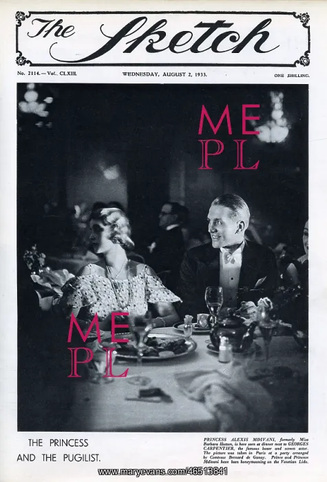 : Front cover, Princess Alexis Mdivani (Barbara Hutton) : Front cover, Princess Alexis Mdivani (Barbara Hutton)