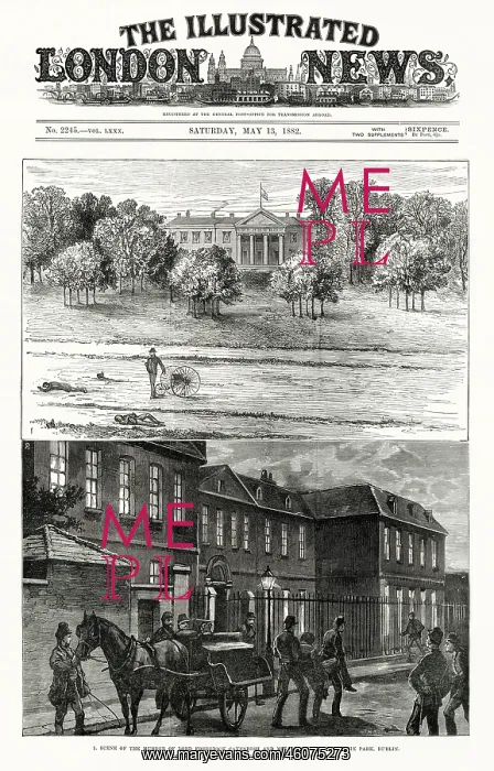 : Front cover showing the scene of Lord Cavendish's murder : Front cover showing the scene of Lord Cavendish's murder