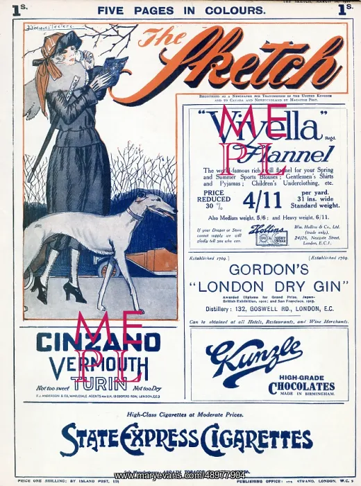 : Front cover of The Sketch, 16th March 1921 : Front cover of The Sketch, 16th March 1921