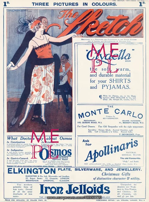 : Front cover of The Sketch, 17th November 1920 : Front cover of The Sketch, 17th November 1920