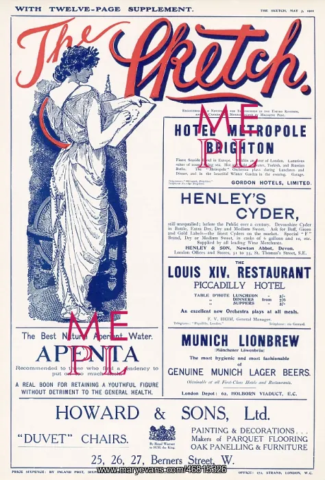 : Front cover of The Sketch, 3rd May 1911 : Front cover of The Sketch, 3rd May 1911
