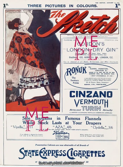 : Front cover of The Sketch, 5th January 1921 : Front cover of The Sketch, 5th January 1921