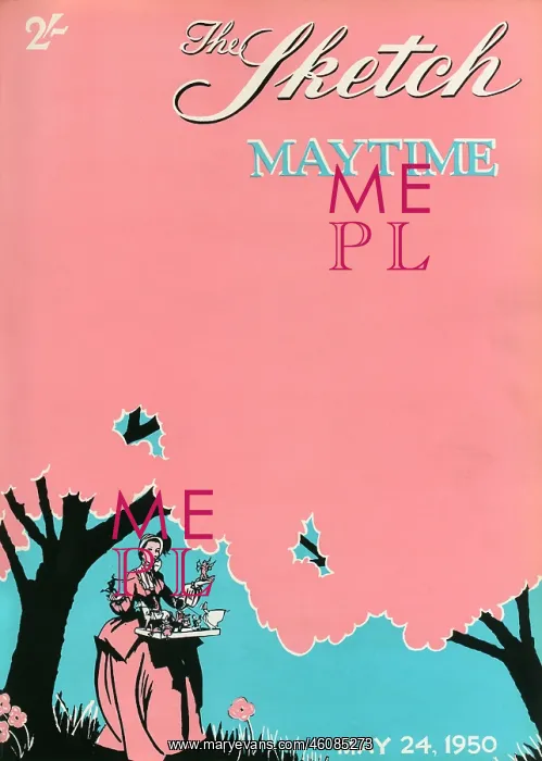 : Front cover of the Sketch, Maytime issue 1950 : Front cover of the Sketch, Maytime issue 1950