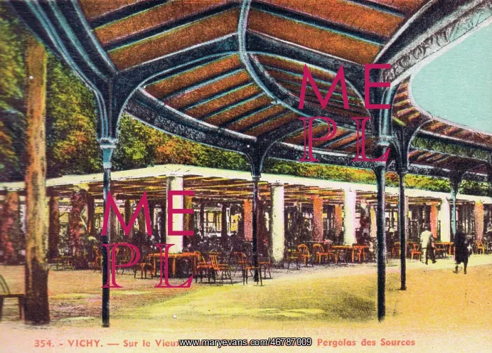 : The covered gallery ouside of the Pergolas des Sources : The covered gallery ouside of the Pergolas des Sources