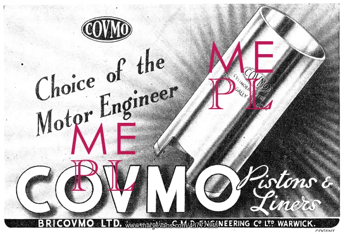 : Covmo Pistons & Liners : Covmo Pistons & Liners