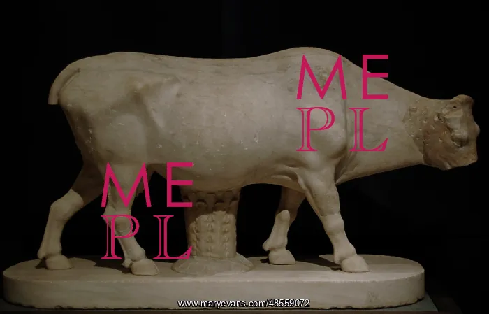 : Cow. Pentelic marble. Copy after a bronze statue by Myron (4 : Cow. Pentelic marble. Copy after a bronze statue by Myron (4