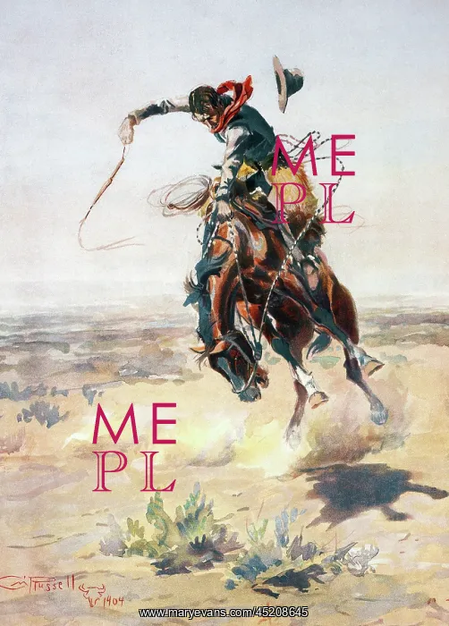 : Cowboy on a bucking bronco, A Bad Hoss, ? : Cowboy on a bucking bronco, A Bad Hoss, ?