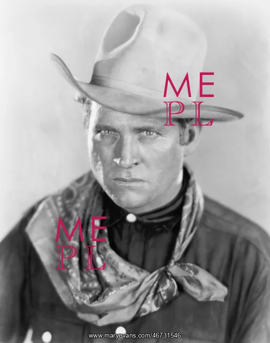  : Cowboy with a hat looking sternly at the camera