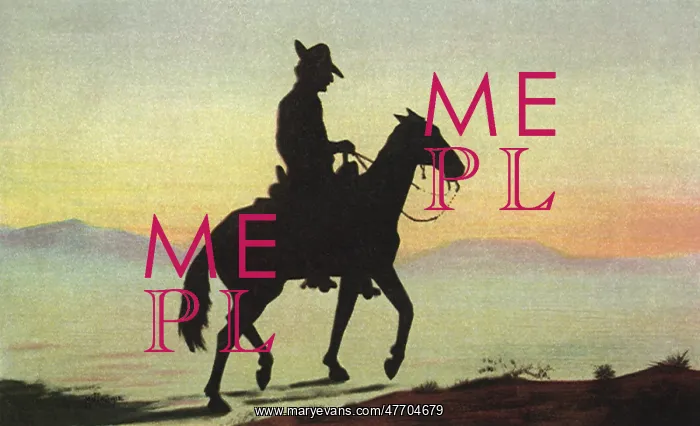  : Cowboy on Horse at Sunset