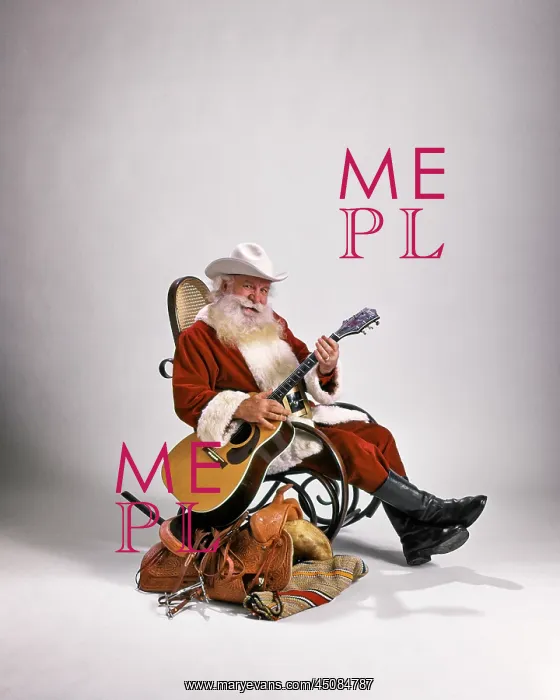: Cowboy Santa Claus Looking at Camera : Cowboy Santa Claus Looking at Camera
