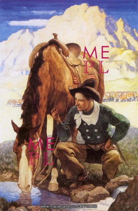  : Cowboy Watering His Horse