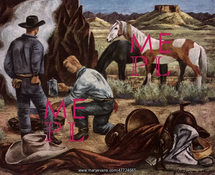  : Cowboys making Coffee