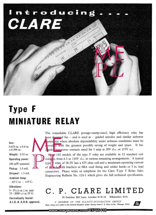  : C.P.Clare Aircraft Relays
