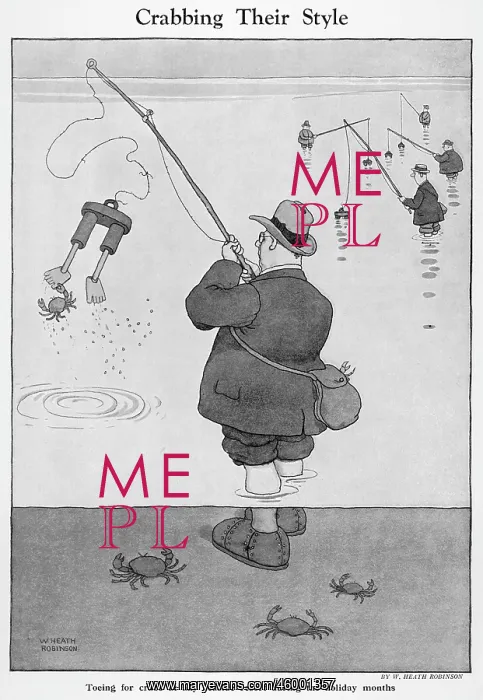 : Crabbing their style by William Heath Robinson : Crabbing their style by William Heath Robinson