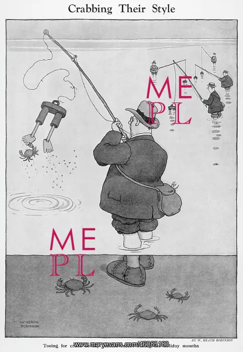 : Crabbing Their Style by William Heath Robinson : Crabbing Their Style by William Heath Robinson