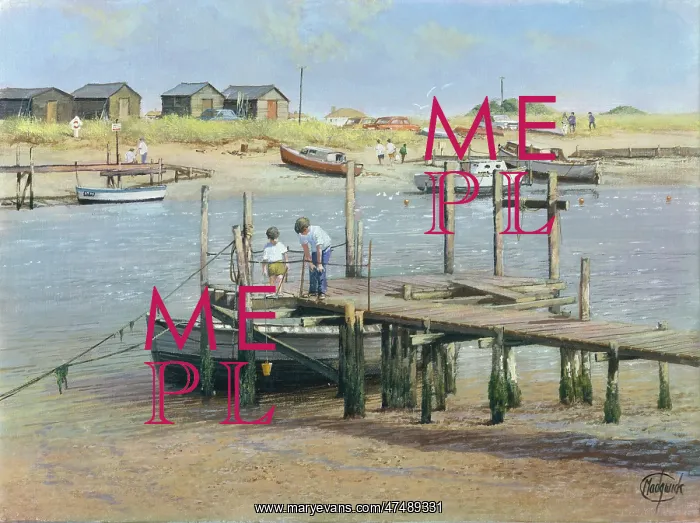  : Crabbing, Walberswick – boys on jetty