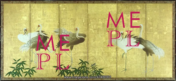 : Cranes ' Japanese six-fold screen : Cranes ' Japanese six-fold screen