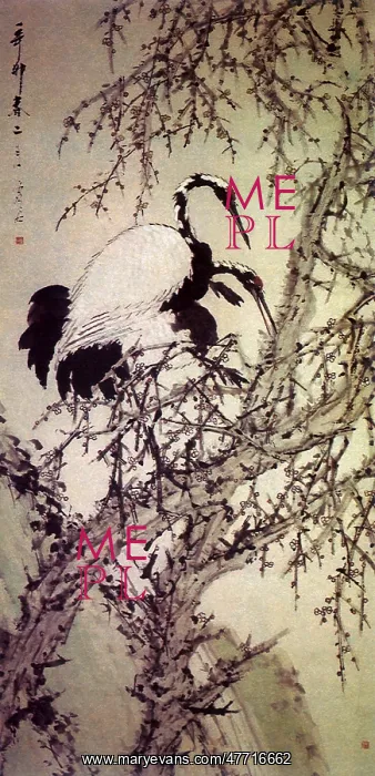  : Two Cranes and Plum Flowers