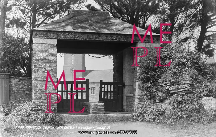 : Crantock Church Lych Gate : Crantock Church Lych Gate