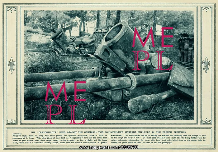 : The Crapouillots used against the Germans : The Crapouillots used against the Germans