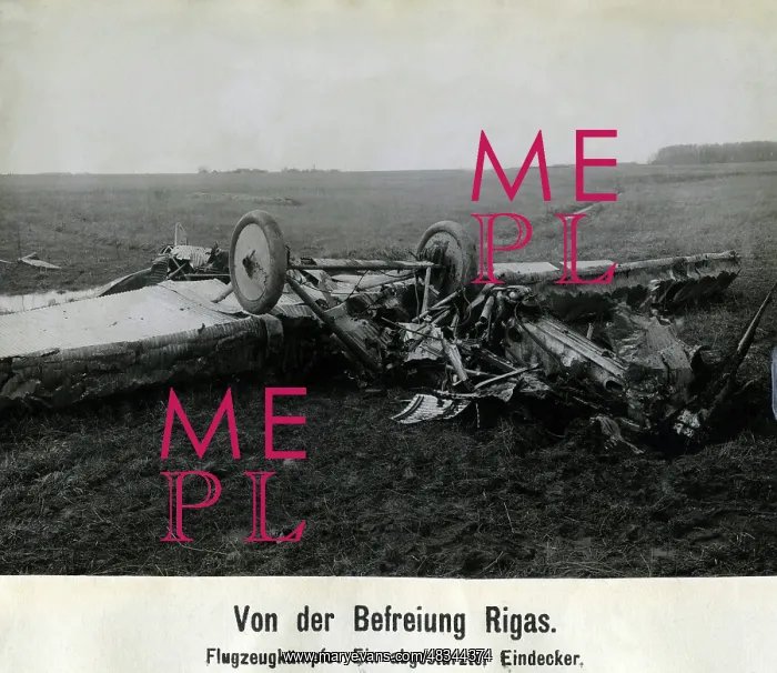 : Crashed plane in the Baltic States, 1919 : Crashed plane in the Baltic States, 1919