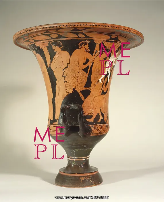 : Crater of a chalice made of clay : Crater of a chalice made of clay