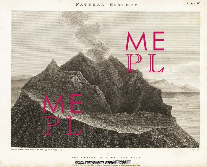 : The crater of Mount Vesuvius, Italy, 1797 : The crater of Mount Vesuvius, Italy, 1797