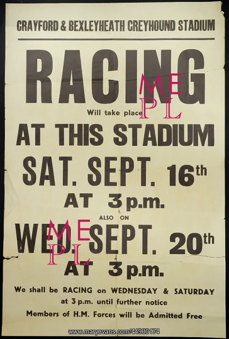 : Crayford and Bexleyheath Greyhound Stadium : Crayford and Bexleyheath Greyhound Stadium