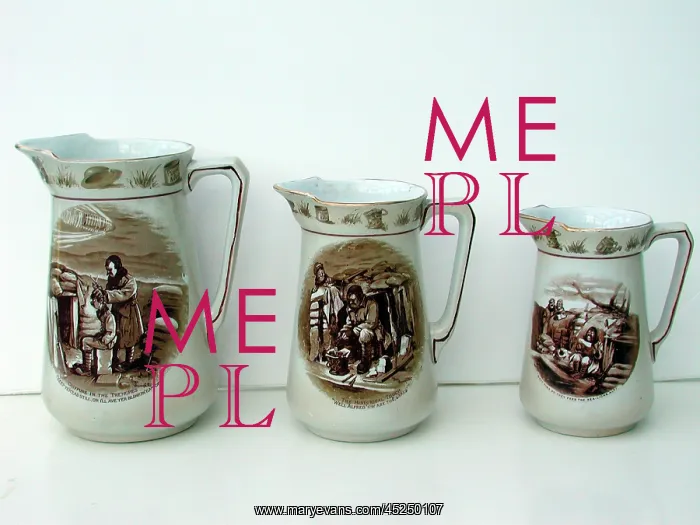 : Cream pottery jug - Coiffure in the trenches : Cream pottery jug - Coiffure in the trenches