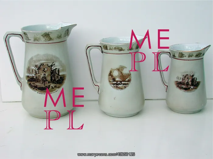 : Cream pottery jug - Coiffure in the trenches : Cream pottery jug - Coiffure in the trenches