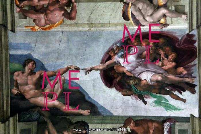 : The Creation of Adam by Michelangelo. C.1512. Sistine Chapel : The Creation of Adam by Michelangelo. C.1512. Sistine Chapel