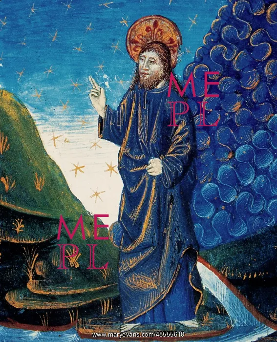 : The creation of the world. Christ separates the waters of he : The creation of the world. Christ separates the waters of he
