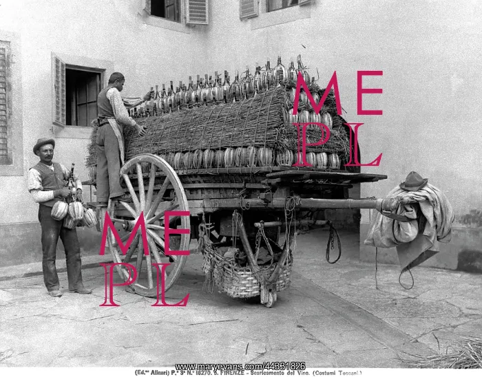 : Creative. Unloading flasks of wine from a wagon. Fattoria Aliano, Marquise Panciatichi : Creative. Unloading flasks of wine from a wagon. Fattoria Aliano, Marquise Panciatichi