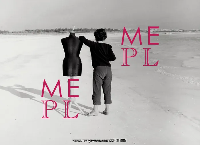 : Creative. Woman with manikin on the beach : Creative. Woman with manikin on the beach