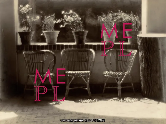 : Creative. Windowsill. Three wicker armchairs lined up on a terrace : Creative. Windowsill. Three wicker armchairs lined up on a terrace