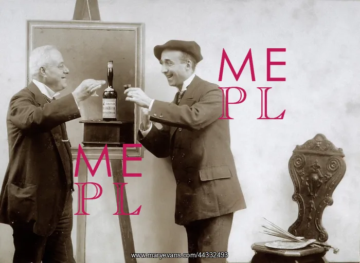  : Creative. Last sequence of a series of humorous scenes showing a painter