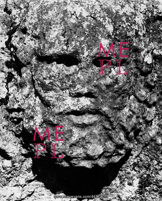 : Creative. Mask chiseled in the rock of Saulieu : Creative. Mask chiseled in the rock of Saulieu