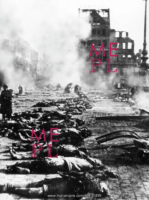 : Cremation of bodies after the air raids on Dresden in 1945 : Cremation of bodies after the air raids on Dresden in 1945