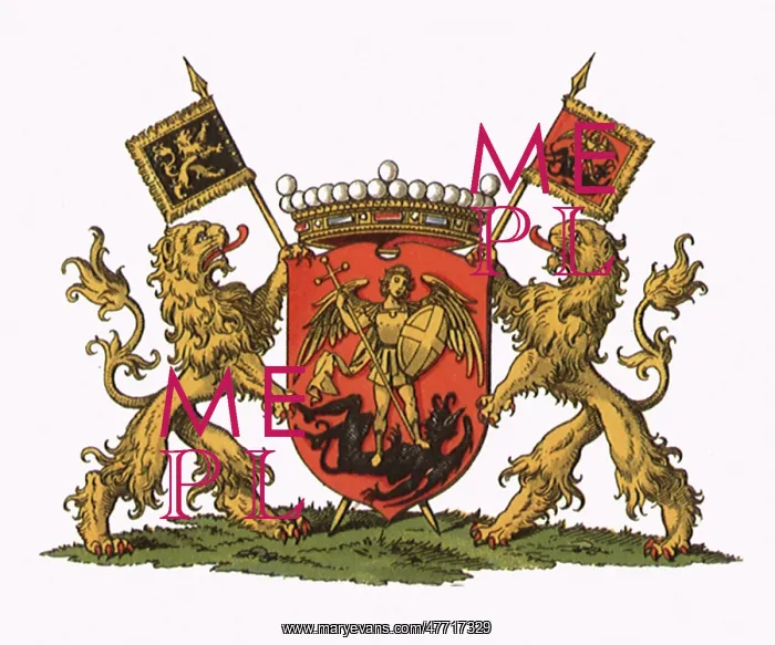 : Crest with Angel and Devil : Crest with Angel and Devil