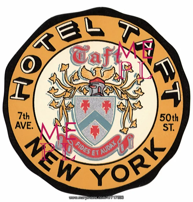  : Crest of Hotel Taft
