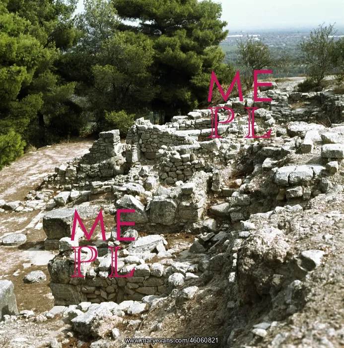 : Crete, Greece, palace of Phaistos, northern boundary wall, circa 1800 B.C : Crete, Greece, palace of Phaistos, northern boundary wall, circa 1800 B.C