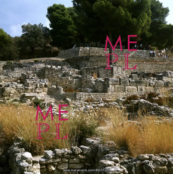: Crete, Greece, villa Agria Triada, view at town, circa 1550 B.C : Crete, Greece, villa Agria Triada, view at town, circa 1550 B.C