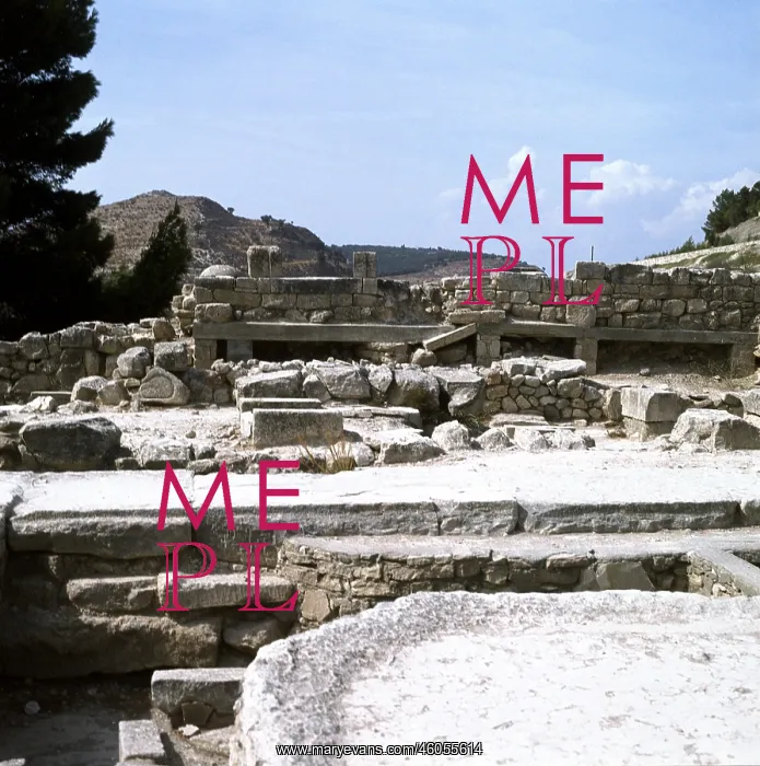 : Crete, Greece, villa Agria Triada, Mycenaean building, circa 1200 B.C : Crete, Greece, villa Agria Triada, Mycenaean building, circa 1200 B.C