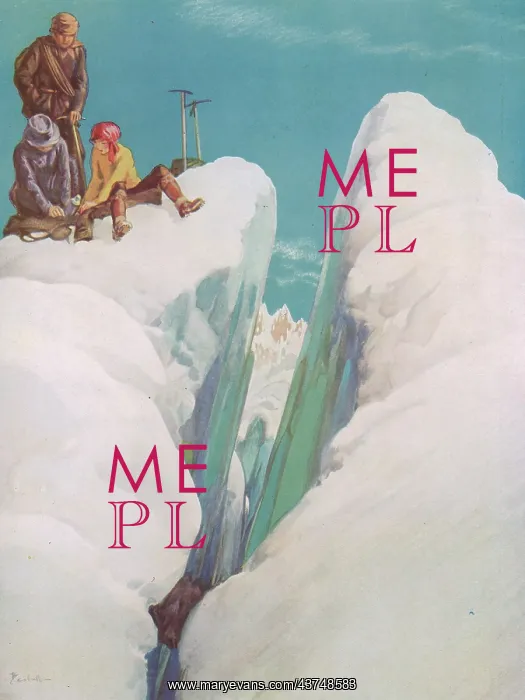 : The Crevasse by Alfred Bestall : The Crevasse by Alfred Bestall