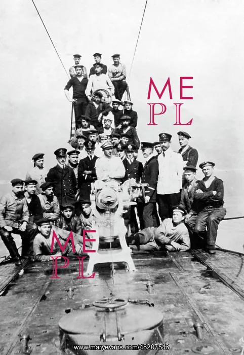 : Crew of a German submarine, 1916 : Crew of a German submarine, 1916