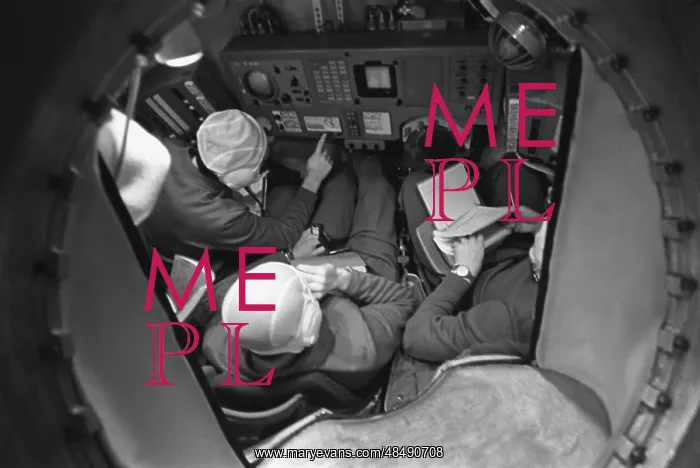 : Crew members of spaceship Soyuz-11 during training, 1971 : Crew members of spaceship Soyuz-11 during training, 1971