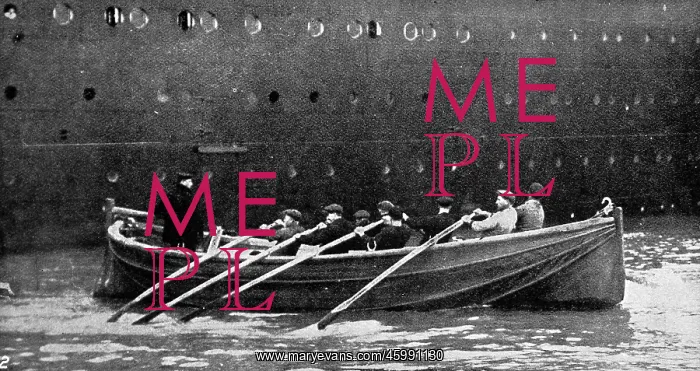: The Crew of Olympic rowing one of the ship's lifeboats : The Crew of Olympic rowing one of the ship's lifeboats