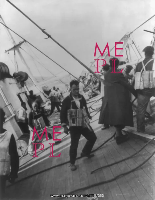 : Crew and passengers of the S. S. Vestris lowering : Crew and passengers of the S. S. Vestris lowering