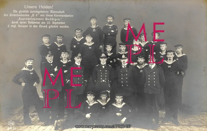 : The crew of the U boat U9 : The crew of the U boat U9